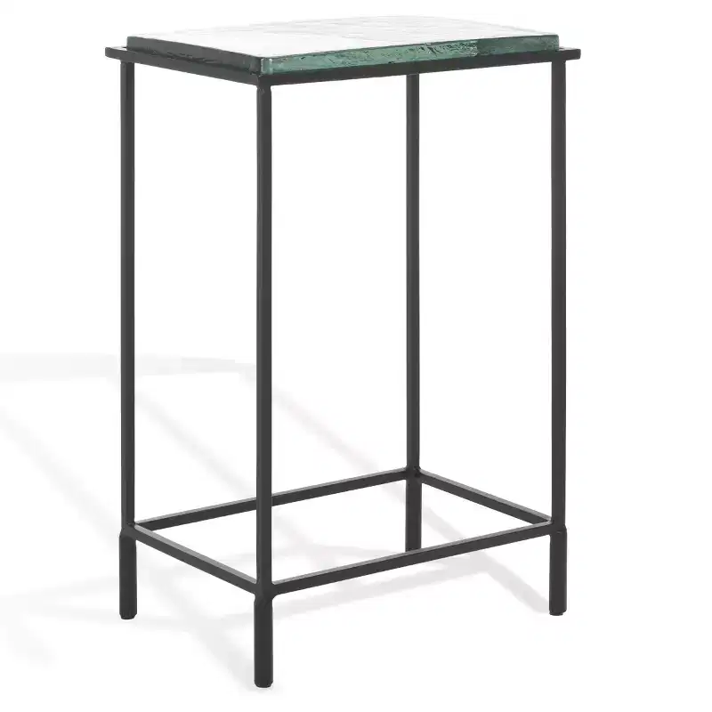 Ferguson Cast Glass Accent Table - SFV7911 - Black/Clear - Safavieh Couture