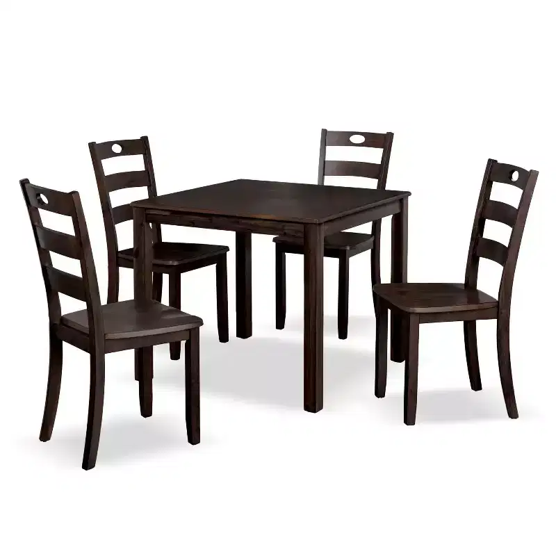 HOMES: Inside + Out 5pc Danca Transitional Square Dining Table Set