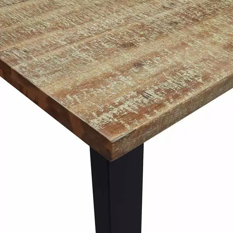 Industrial Dining Table in Solid Acacia Wood