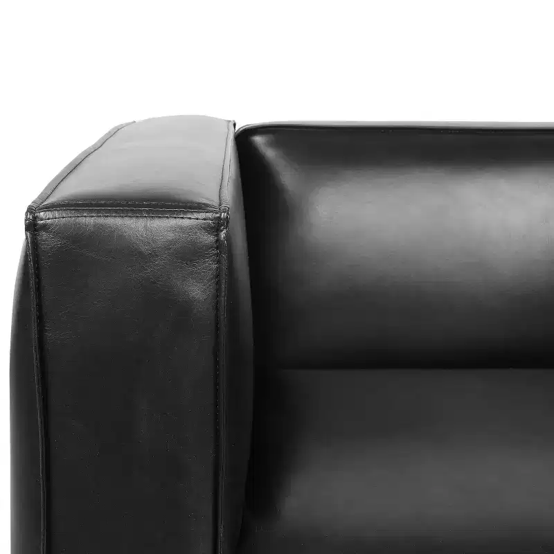 Christopher Knight Home Goyette Faux Leather Club Chair Midnight Black/Dark Walnut