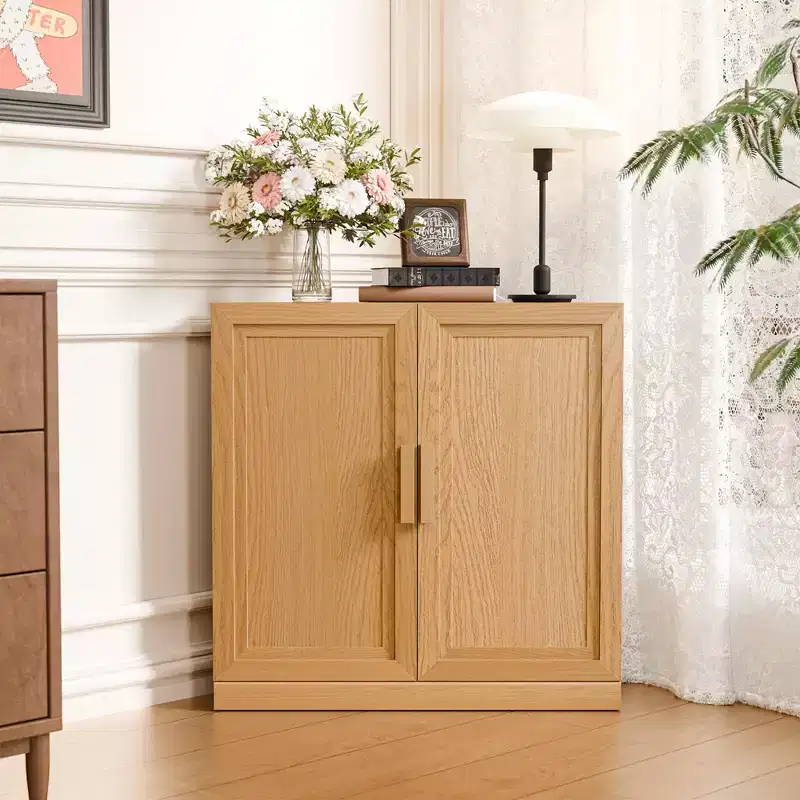 Dovelina Corner Cabinet with Adjustable Shelves Sideboard Buffet Wine Cabinet Kitchen and Dining Cabinet with Wood Doors - 31H x 31W, 36H x 31W