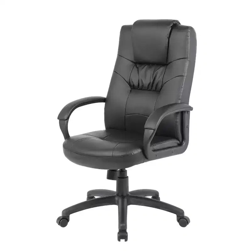 Executive High Back Chair Black -: Ergonomic, Swivel, Adjustable Height, Metal Frame