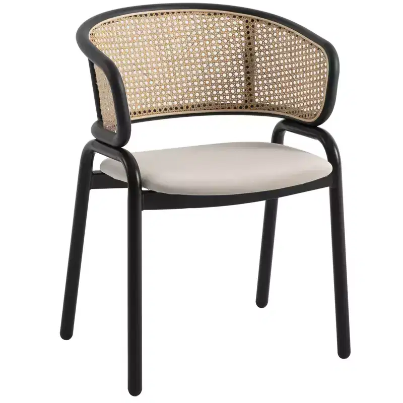 LeisureMod Ravenna 7-pc Dining Set, 63 Rectangular Table and 6 Ervilla Chairs