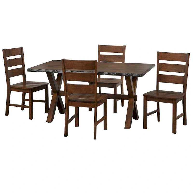 Solid Wood Dining Chairs (Set of 2)