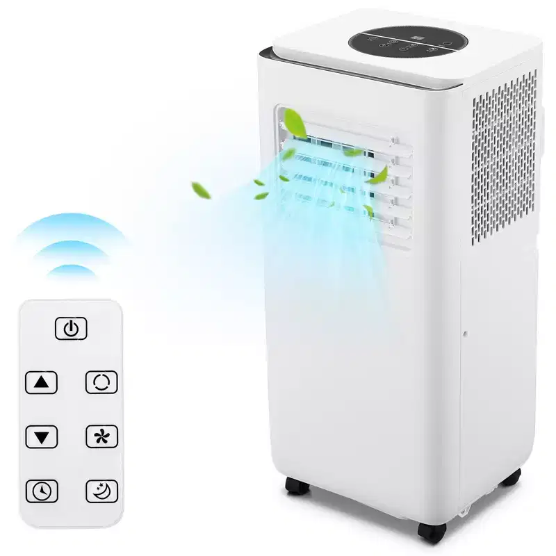 Acekool 10,000 BTU Portable Air Conditioner, 3-in-1 Cooling Fan Dehumidifier, 24H Timer, Easy-Move AC for Rooms up to 450 Sq Ft