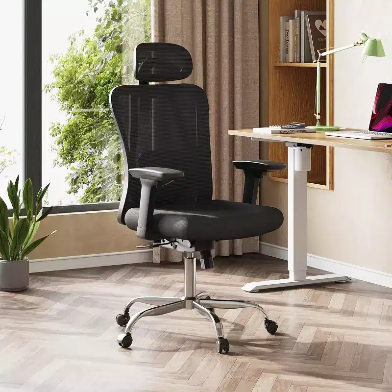 GALAXHERO Ergonomic Mesh Desk Chair with Adjustable 3D Headrest Tilt Function, Big and Tall Reclining Chair with Lumbar Support and 3D Armrests
