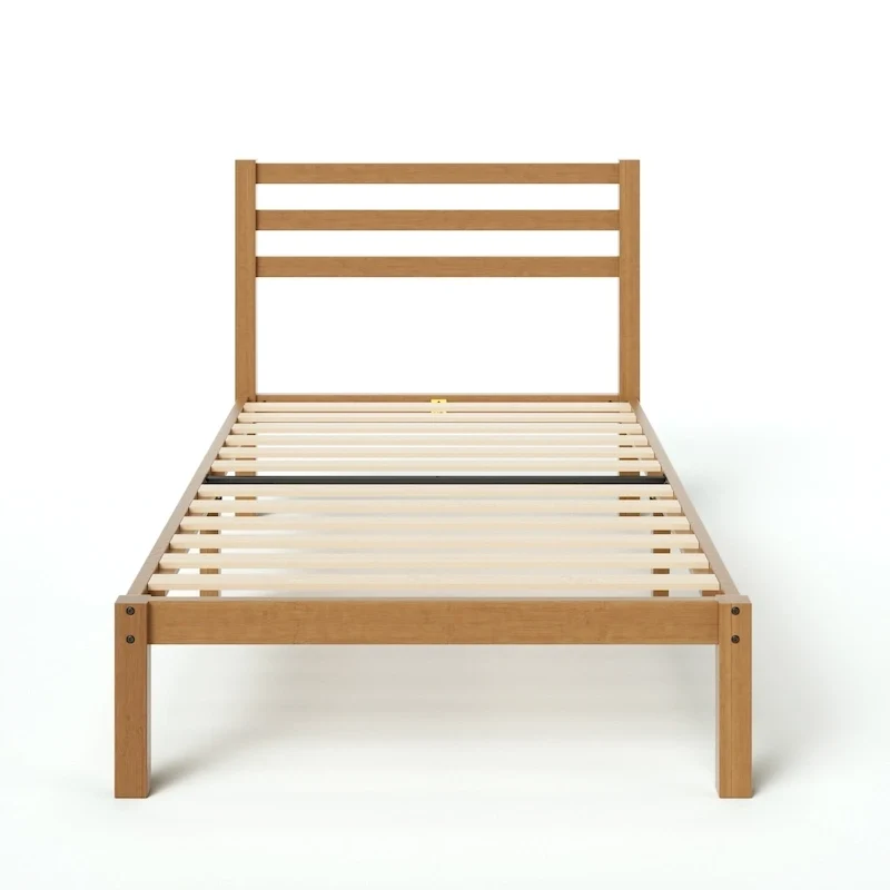 Bamboo Platform Bed Frame, Eco-Friendly Natural Material, No Box Spring Needed