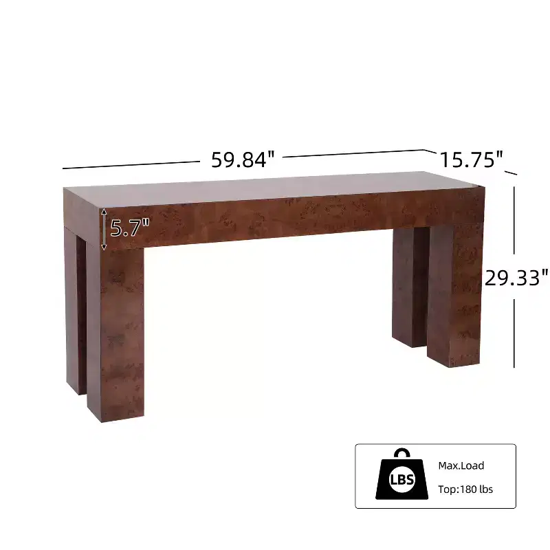 Christopher Knight Home Devika Modern Wooden Console Table with Open Shelf
