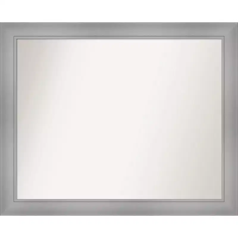 Polished Nickel Rectangle Wall Mirror, Single