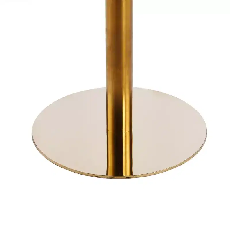 GDFStudio Elara 32W Faux Marble and Metal Pedestal Bistro Table
