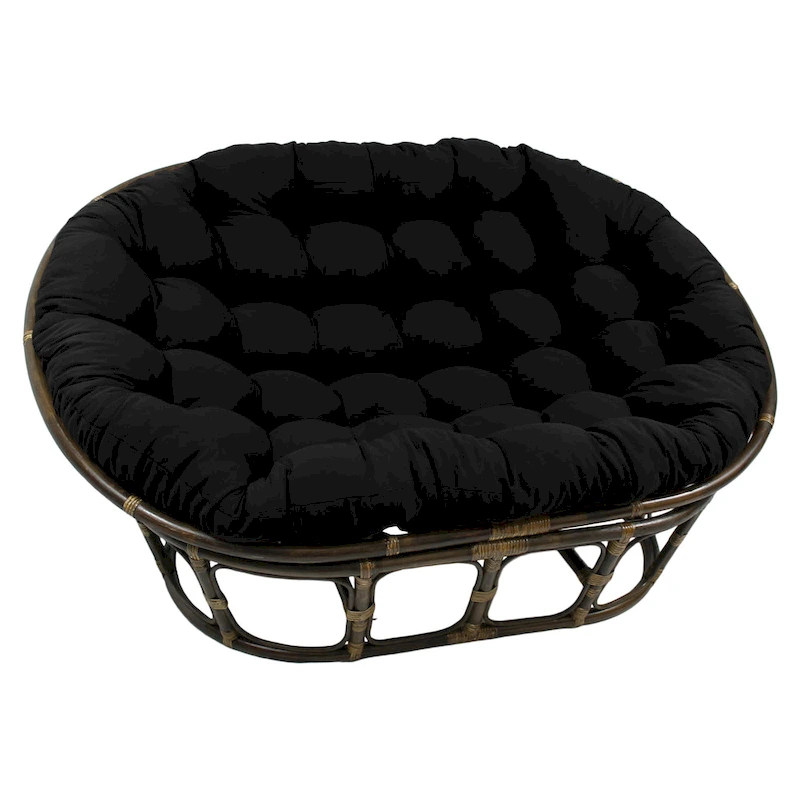 65-inch by 48-inch Solid Twill Double Papasan Cushion (Cushion Only)