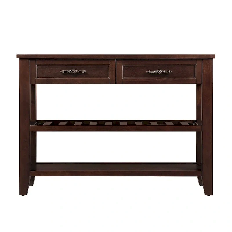 42 Console Sofa Table with Drawers and Tiers Shelves