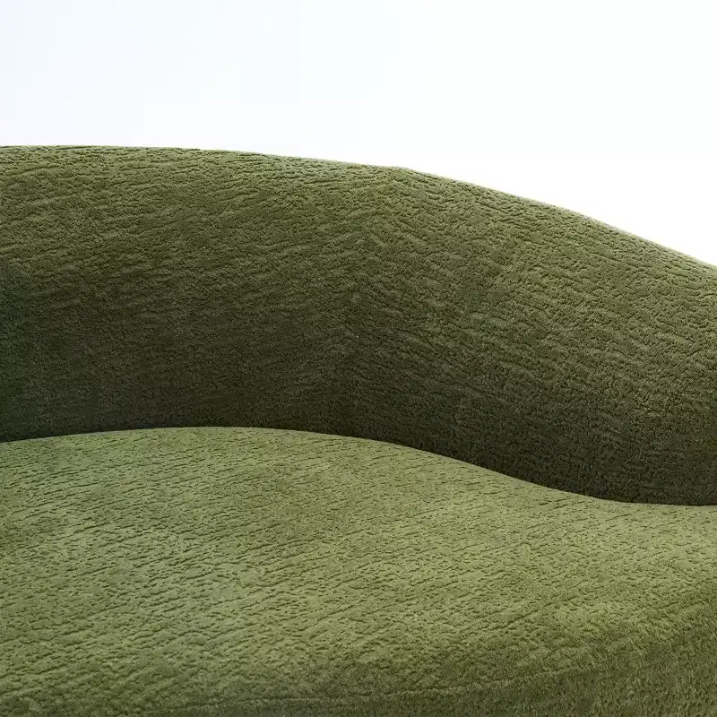 GDFStudio Benson Modern 4 Seater Chenille Upholstered Curved Sectional Sofa with 4 pillows
