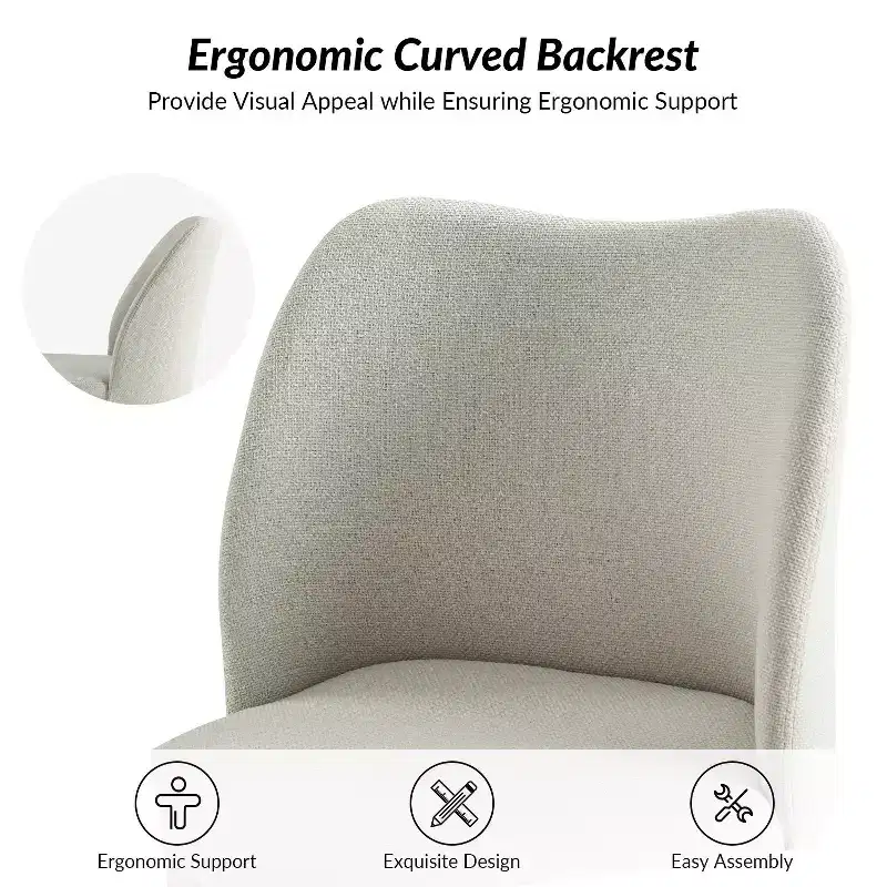 Elisa Mid-century Modern Upholstered Dining Chair Set of 2| ART OF LIVING DESIGNS
