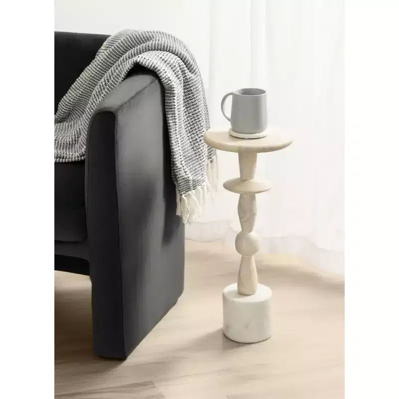 Round Mango Wood Drink Table 9