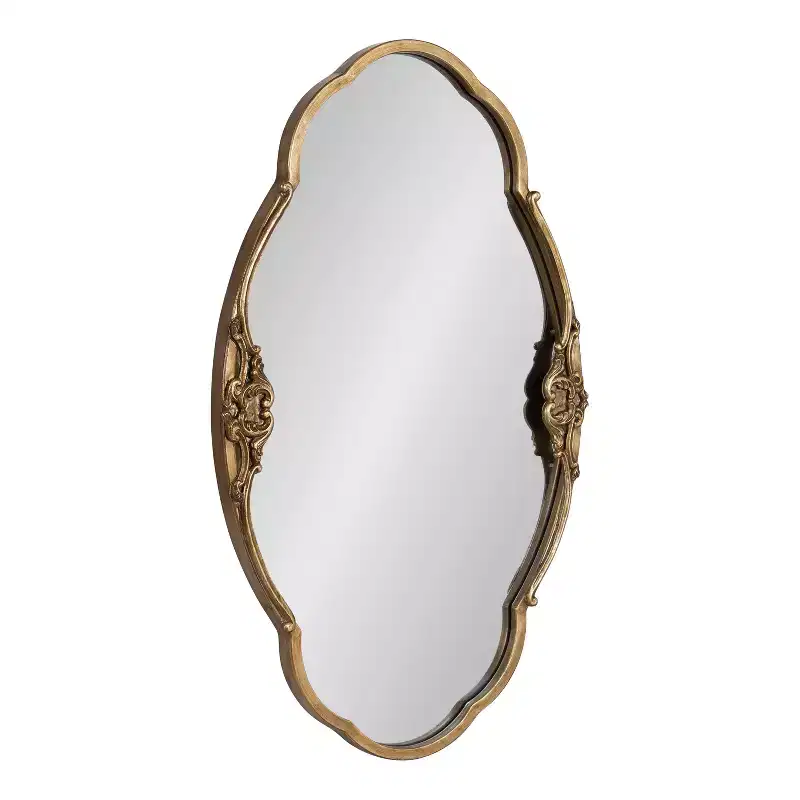 Kate and Laurel Novella Decorative Wall Mirror, 30x18, Gold