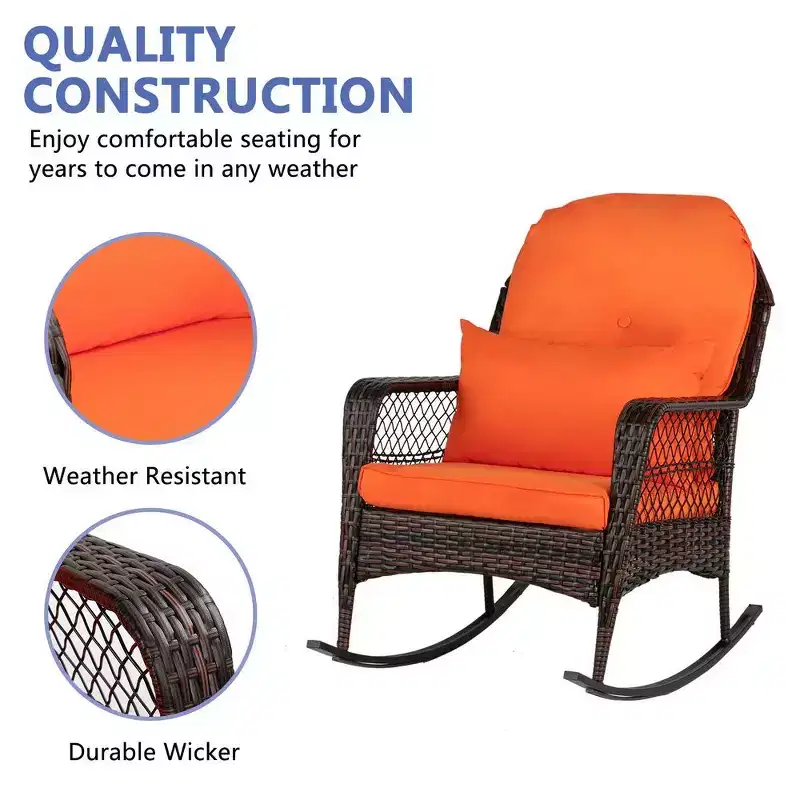 Karl Home | Ashawnti Wicker Outdoor Rocking Chair