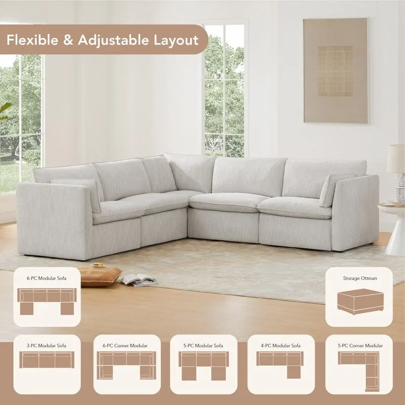 Cypress 107W L-shape Power Reclining Sectional Sofa Couch