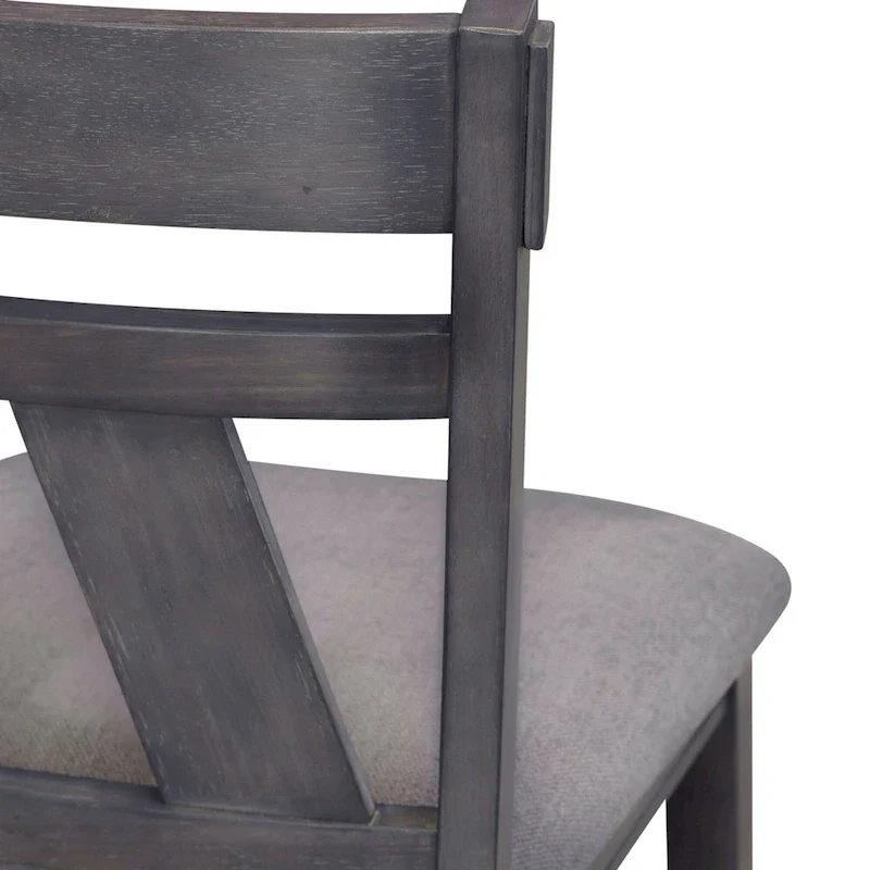 Industrial Counter Height Pub Table with 2 PU Upholstered Stools