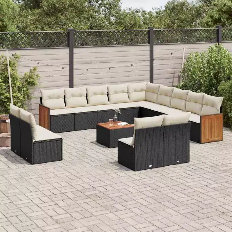 vidaXL Garden Sofa Set with Cushions in Multiple Colors and a Modern Design