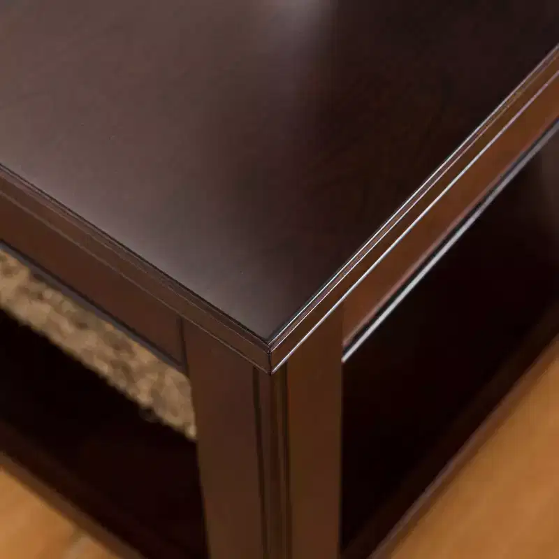 Laurent Condo/Apartment Coffee Table Chocolate Cherry Finish - Leick Home