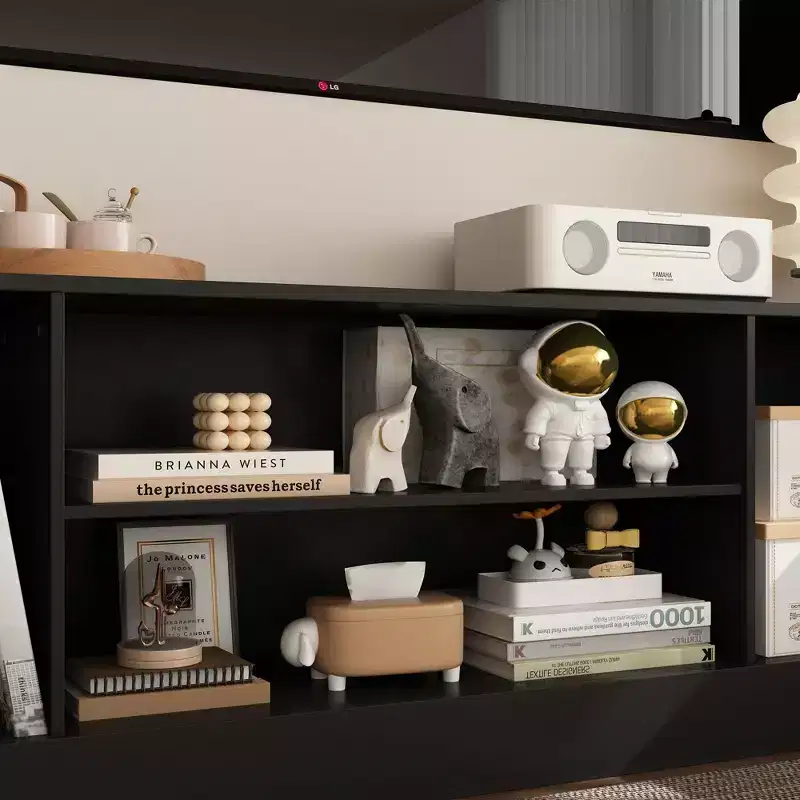 Famapy Large Entertainment Center All - Encompassing TV Entertainment Center: Aesthetic & Practical Living Room Essential