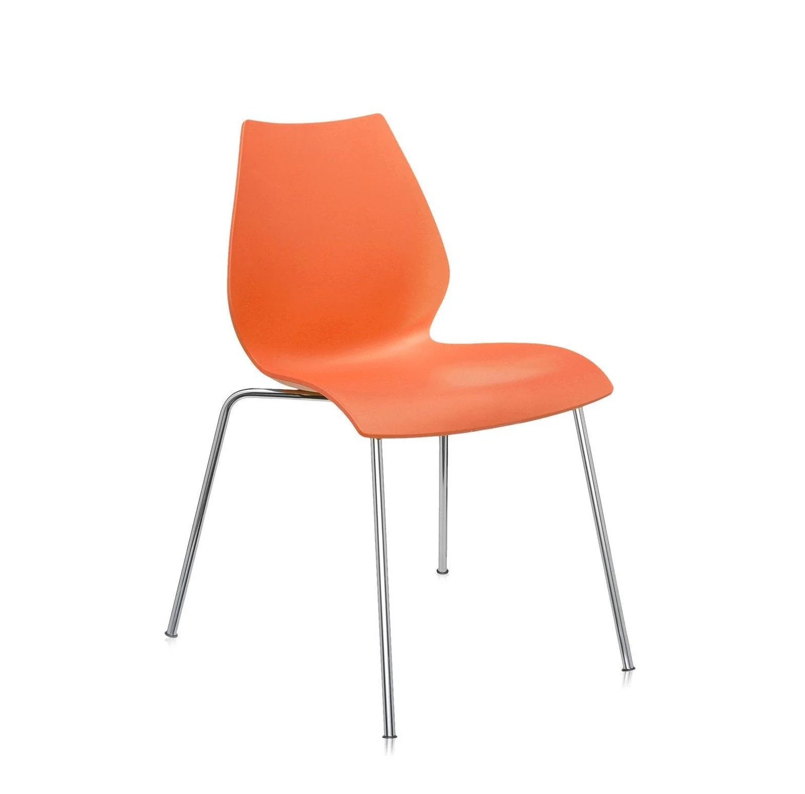 Contemporary Plastic Side Chair Set with Versatile Stackable Design for Dining Room or Office