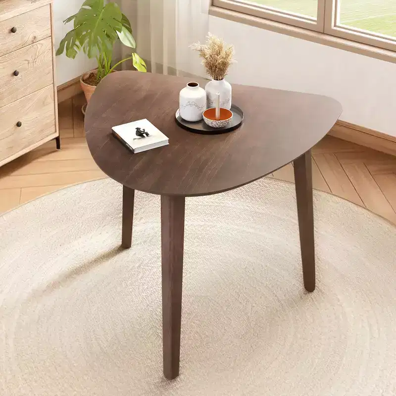 GDFStudio Dennis 35.91 Modern Triangular Wood Table