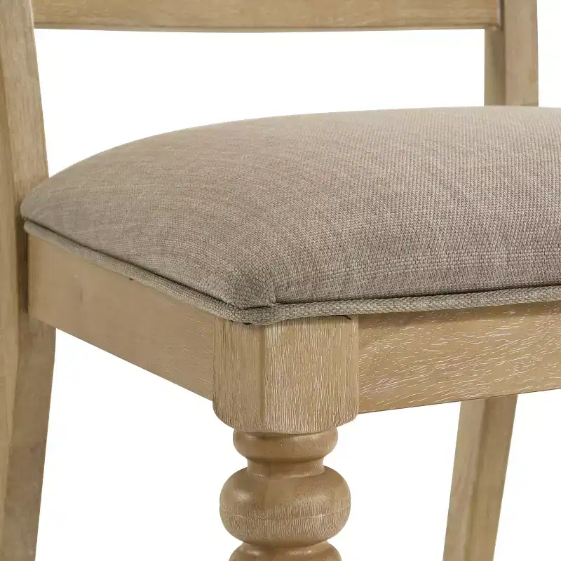 Roundhill Furniture Verta Solid Wood Cross-back Dining Chairs, Set of 2, Light Oak Finish