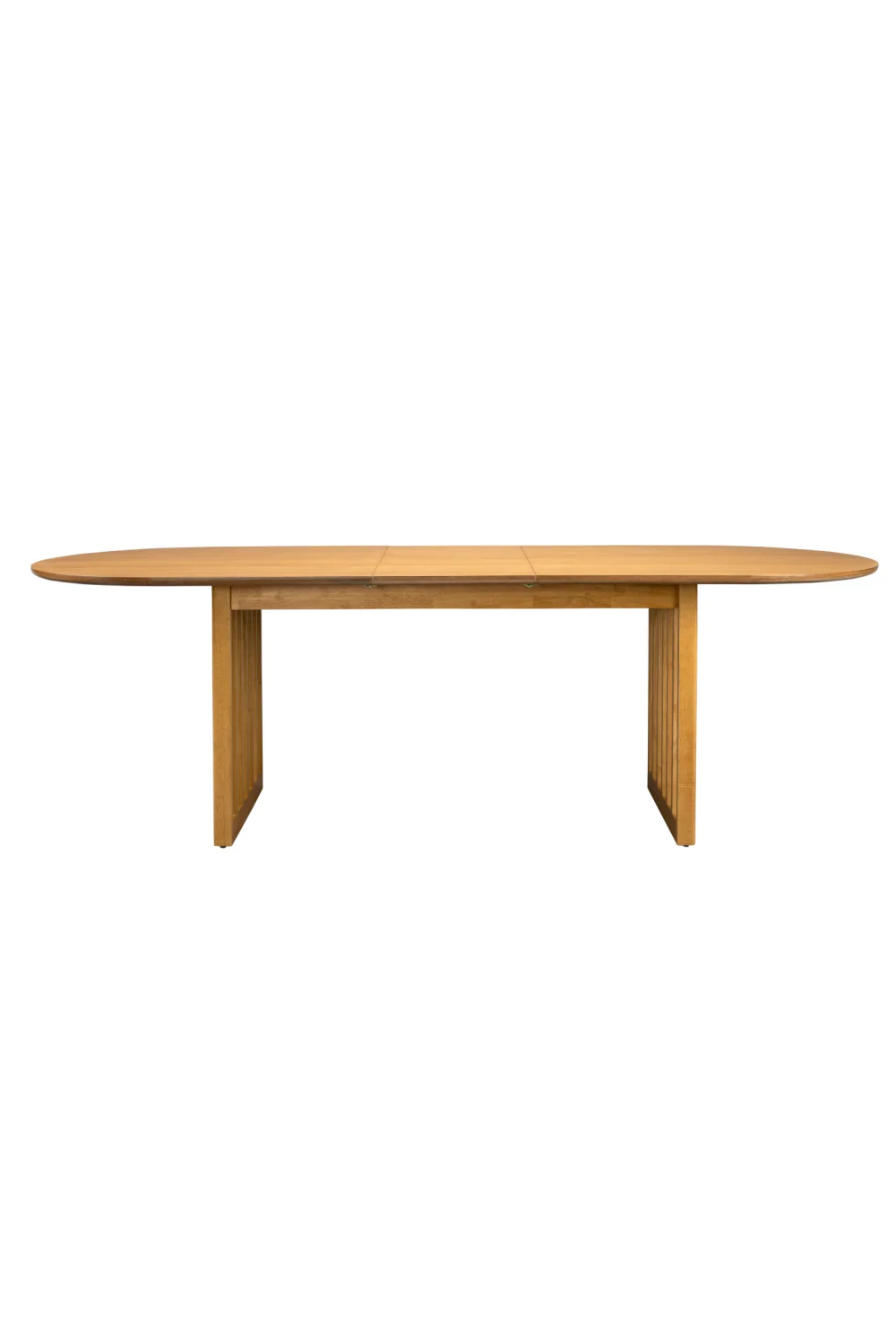 Oval Oak Adjustable Dining Table