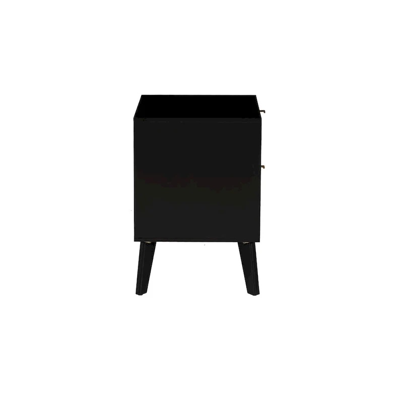 Adelphi Wooden/Cane Mid-Century Nightstand