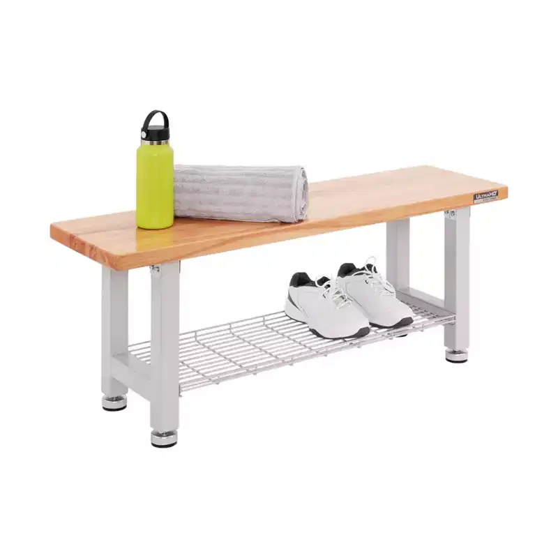 Seville Classics UltraHD Heavy Duty 48 Wood Bench w/ Wood Top, Granite