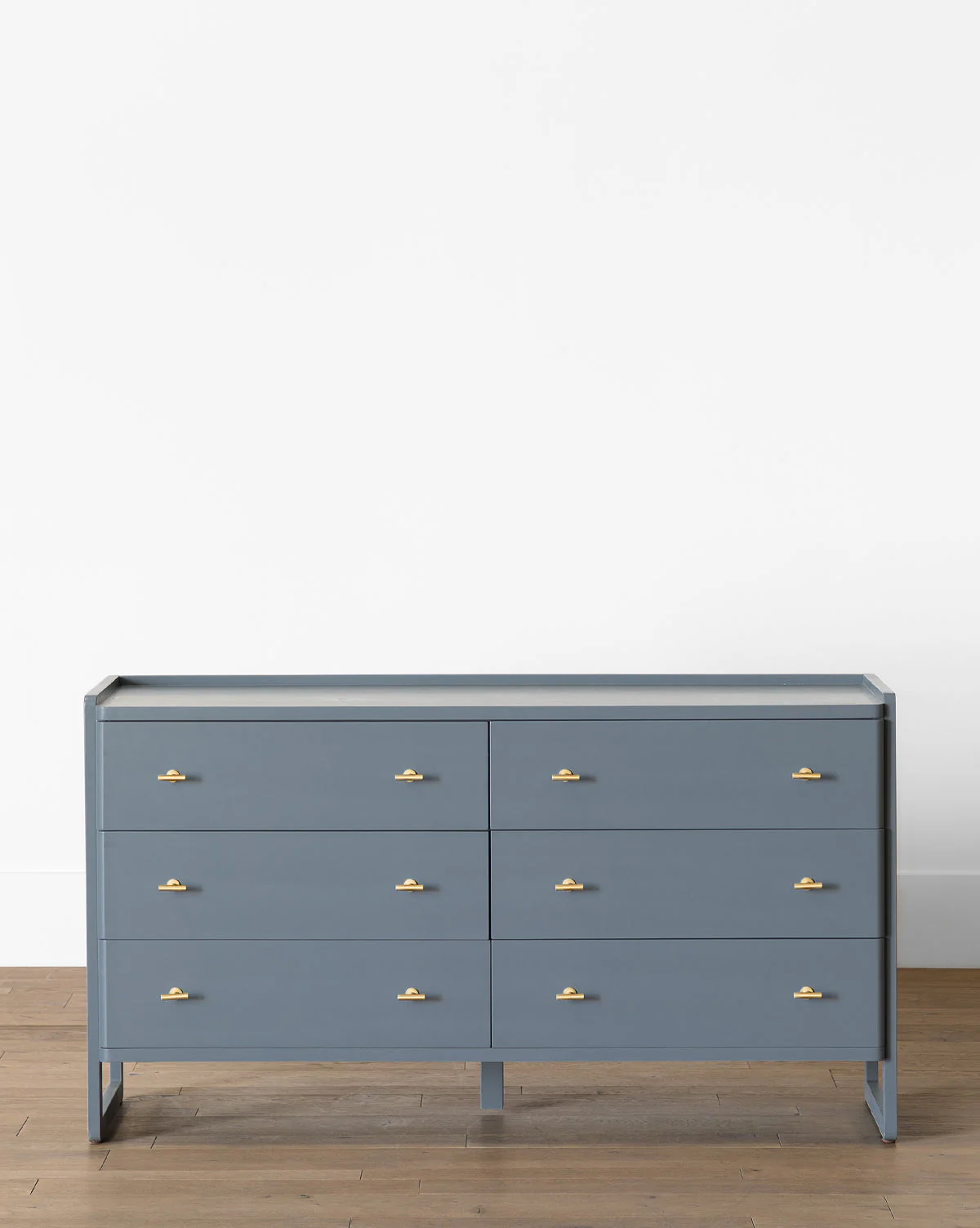 Classic Painted Dresser with Brass Hardware & Three Spacious Drawers for Bedroom