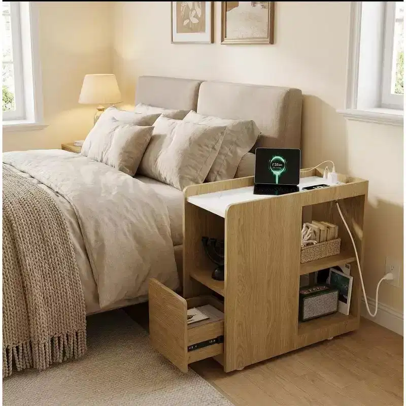 Bedside table, multi-functional bedside table, suitable for Home