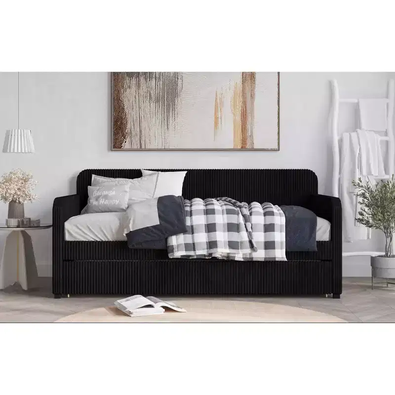 Home Design Melissa Twin Upholstered Daybed with Trundle