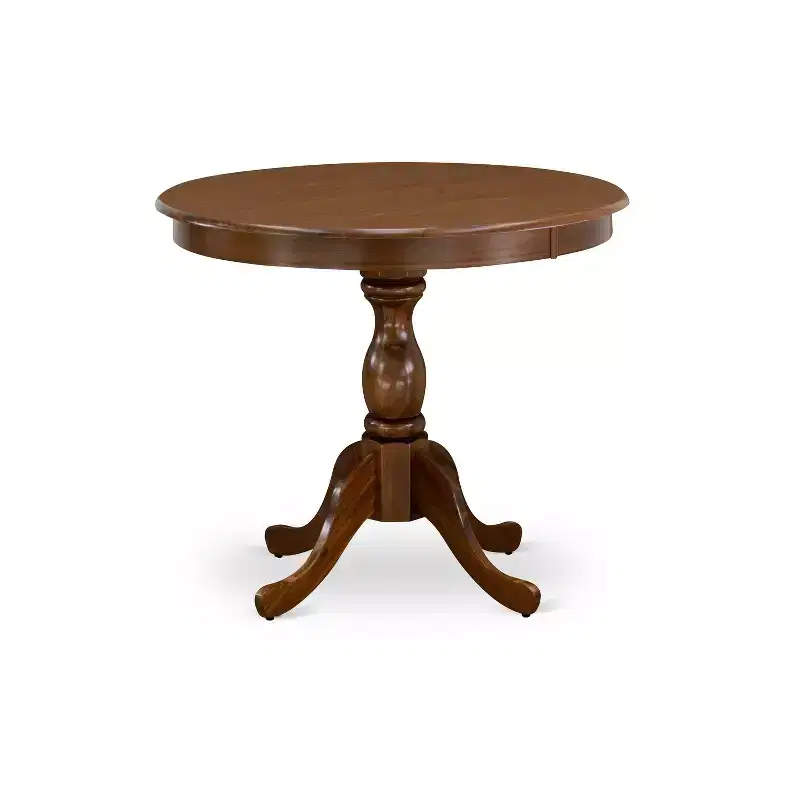 HomeStock Modern Round Table Table Top Surface and Asian Wood Dining Table Pedestal Legs