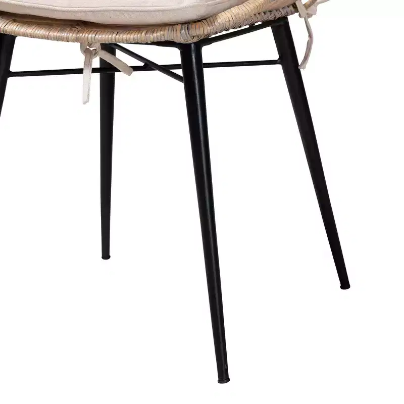 Baxton Studio Brenna Modern Bohemian Wood 5-Piece Dining Set