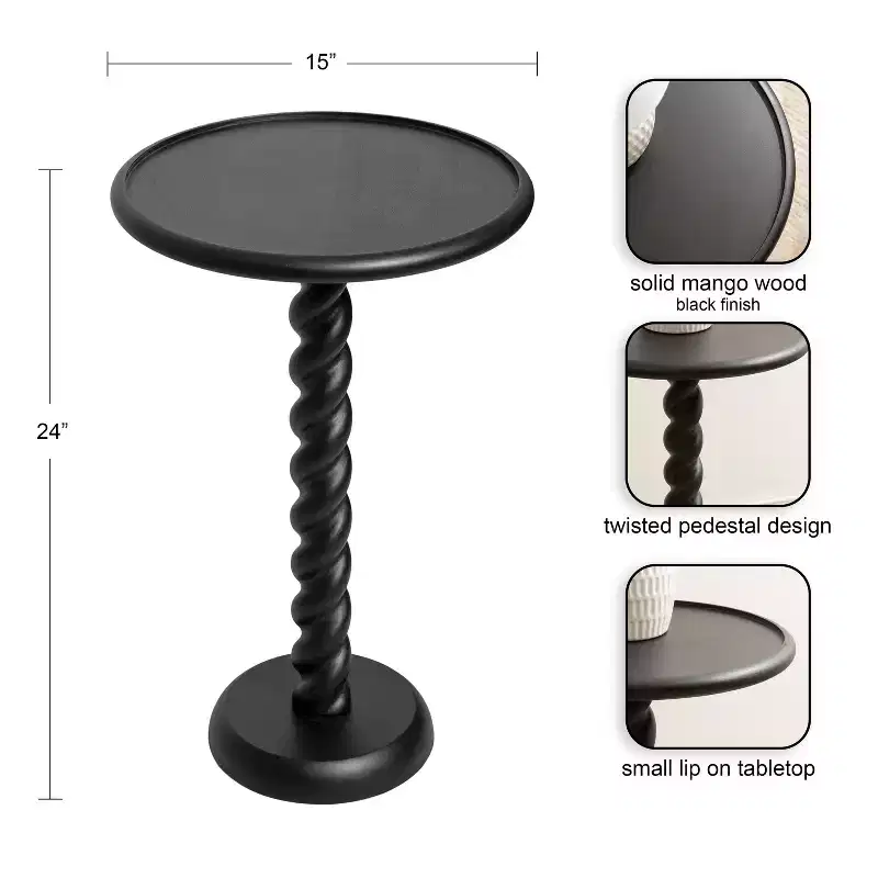 Kate and Laurel Willoughby Round Side Table