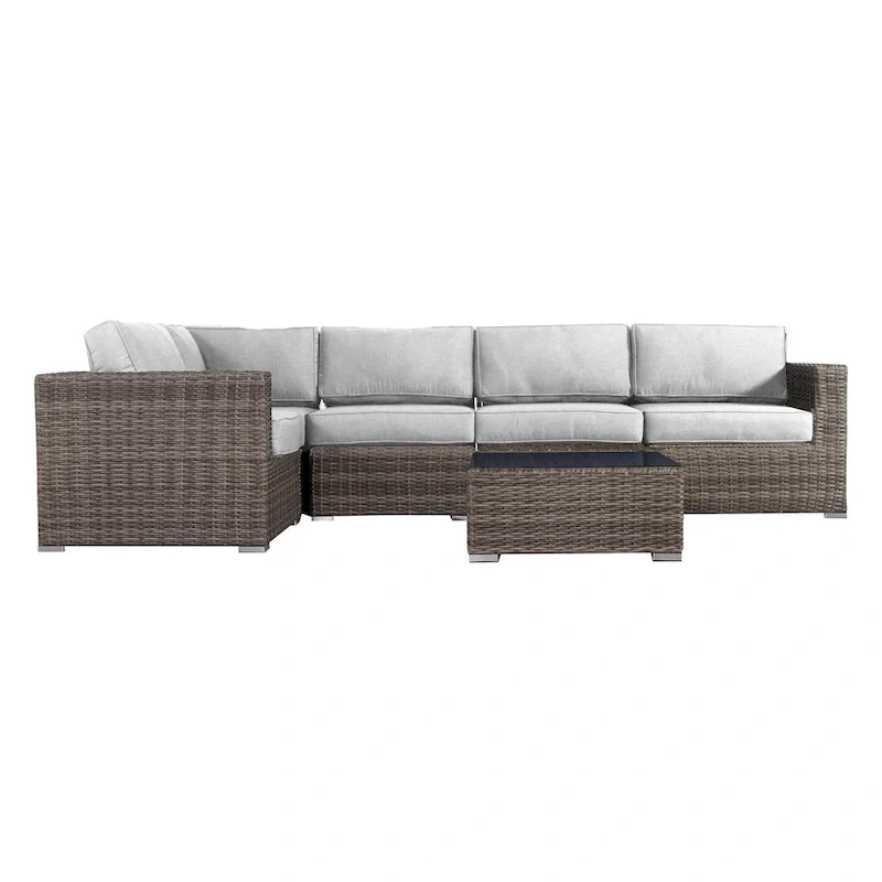 Wicker/Rattan 4 - Person Seating Group with Sunbrella Cushions