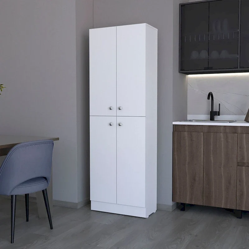 Cameron Pantry Cabinet with 4 doors and 5 hidden shelves - N/A