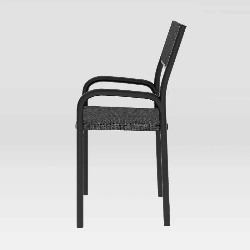 Metal Frame Office Visiting Chair Black - Techni Mobili