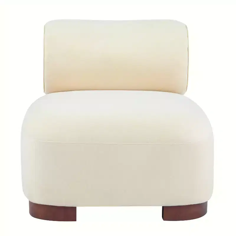 Christopher Knight Home Madison Modern Fabric Upholstered Armless Accent Chair with Sculpted Rolled Back