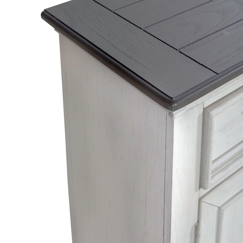 Allyson Park Wirebrushed White Charcoal 42 Inch Accent Hall Console