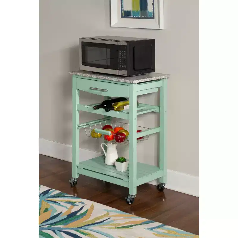 Roger Kitchen Island Granite Top - Linon