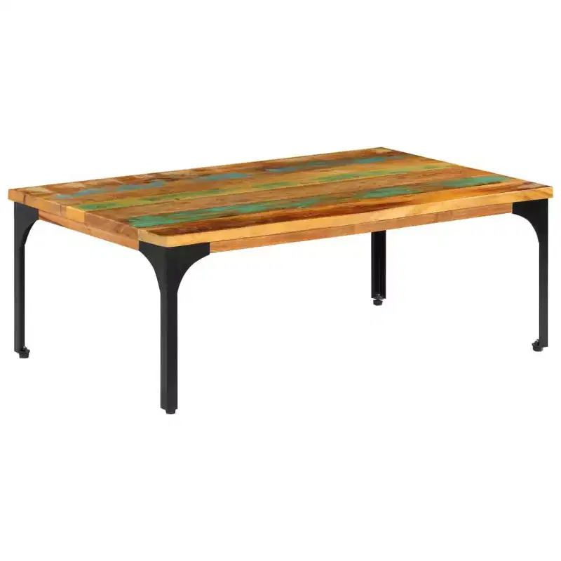 vidaXL Coffee Table Multicolor Solid Reclaimed Wood 39.4x23.6x13.8 in - 23.6 Solid Reclaimed Wood
