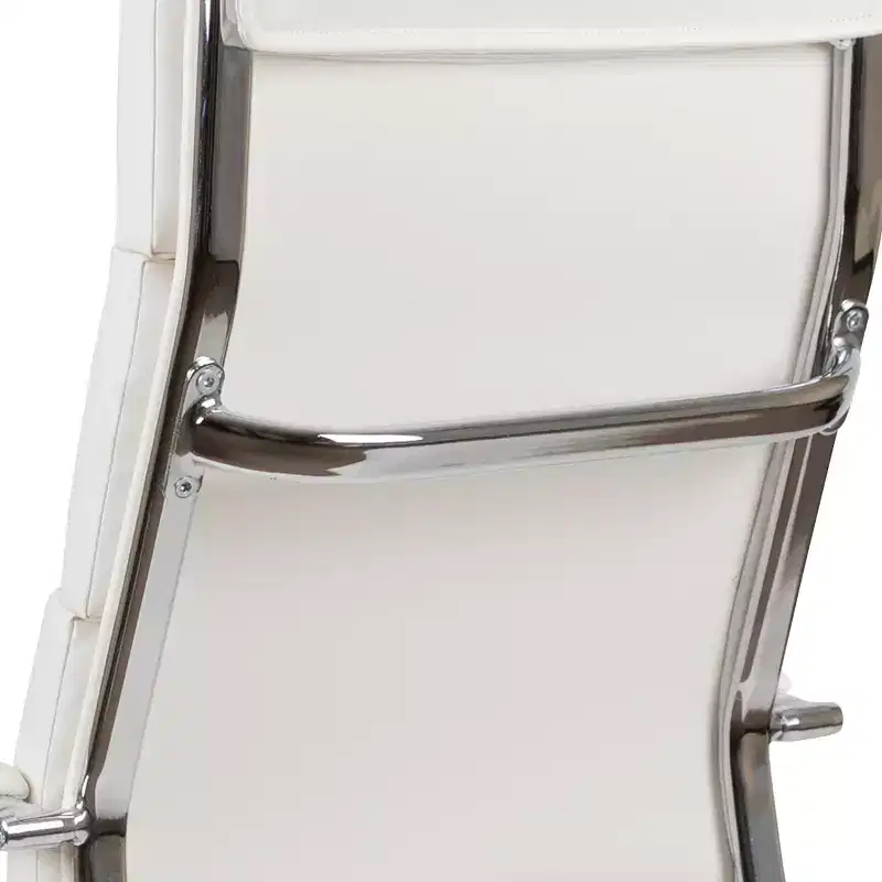 High Panel-Back Ergonomic Office Chair with Padded Metal Arms Executive Swivel Computer Desk Chair