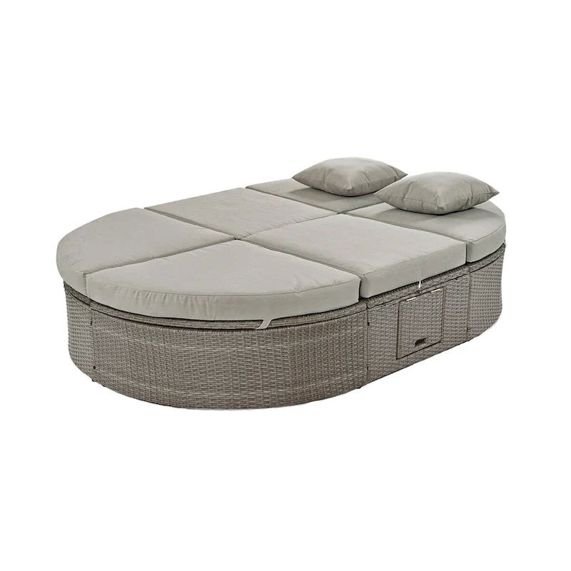 Patio 2-Person Daybed with Cushions and Pillows