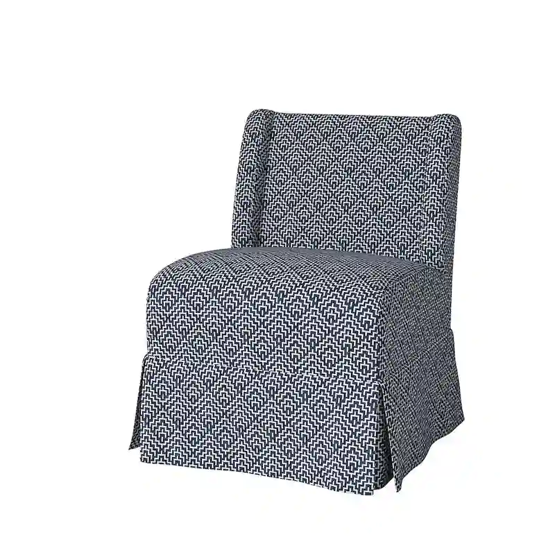 Falk Upholstered Farmhouse Armless Chair with Slipcover and Solid Wood Legs by HULALA HOME