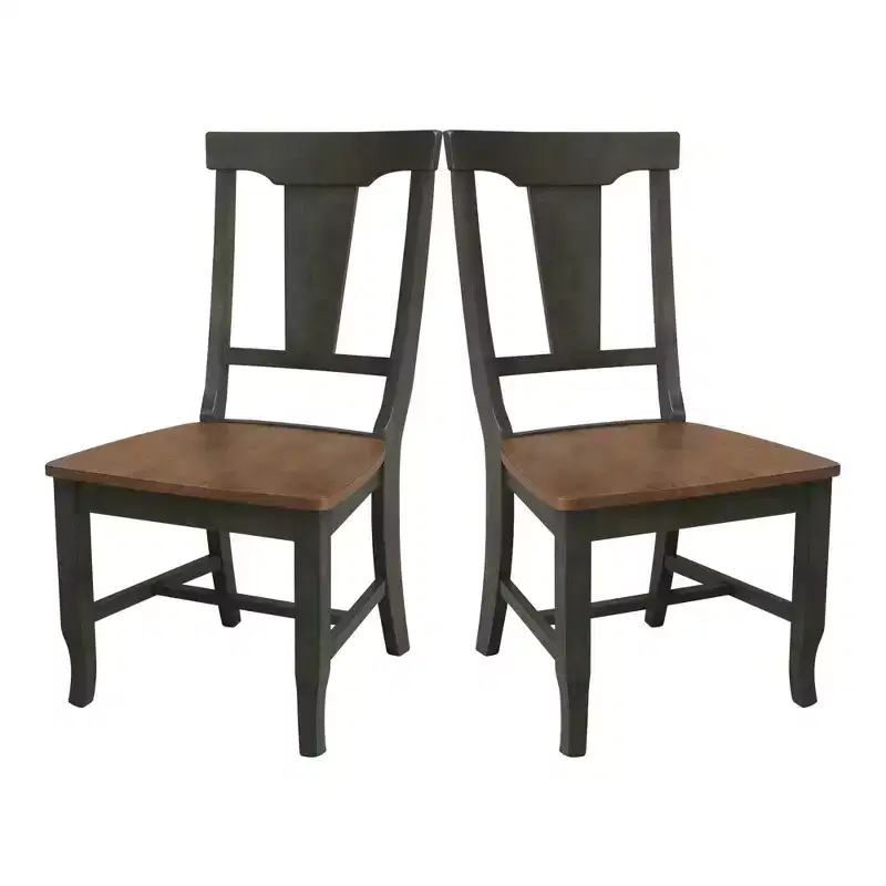 International Concepts Set of 2 Panel Back Chair