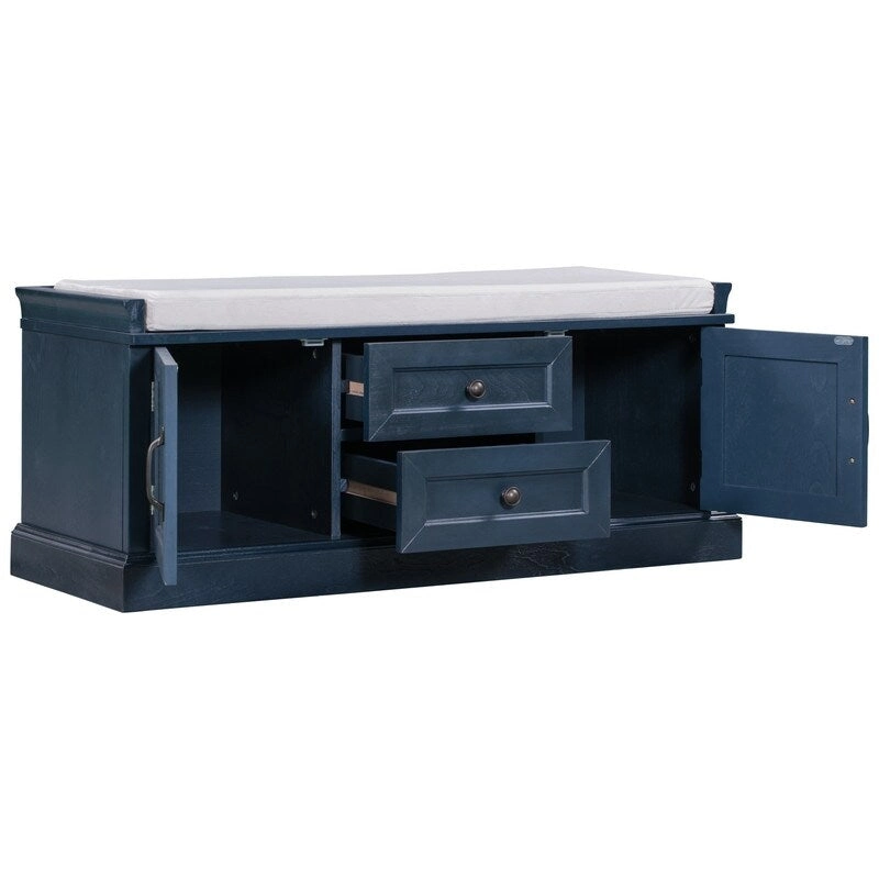 Shoe stool, 2 drawers, 2, removable pads, living room locker, entrance
